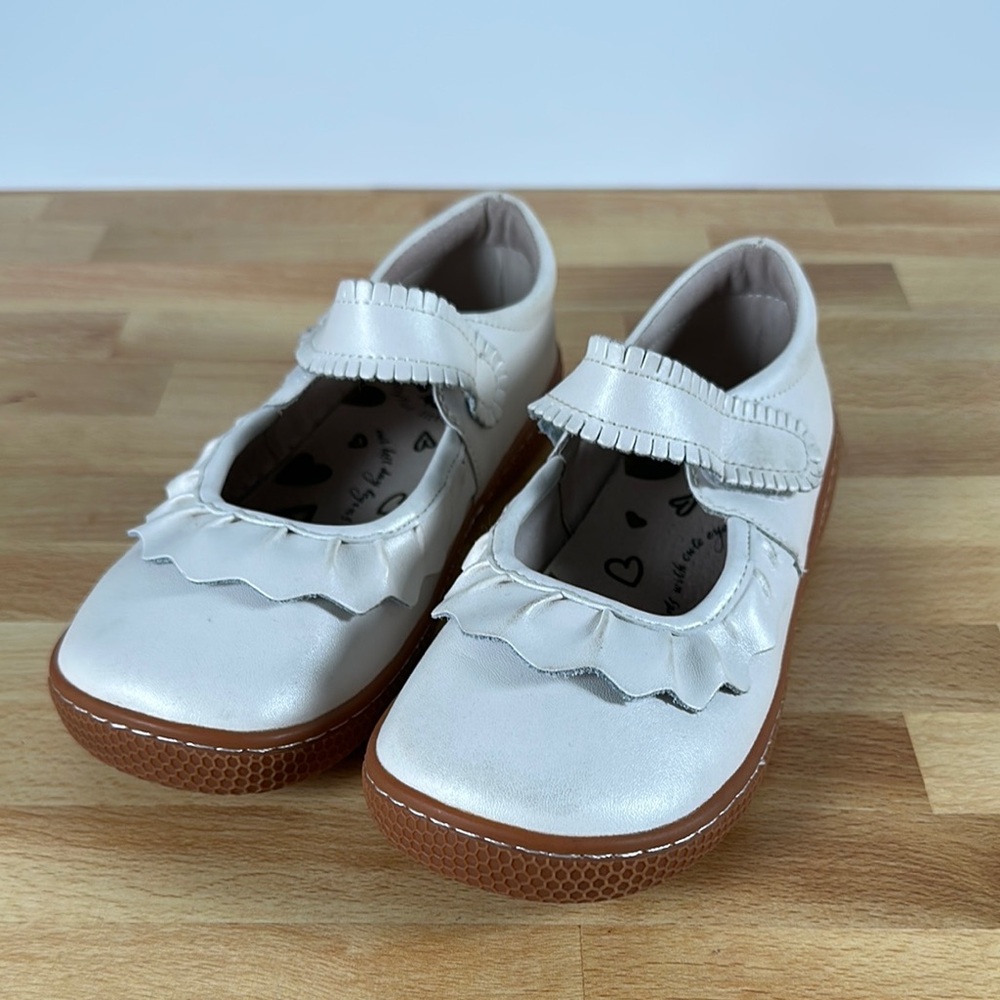 Livie & Luca White Dress Shoes with Brown Soles